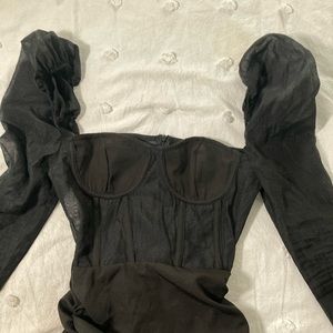 Pretty little thing black mini dress